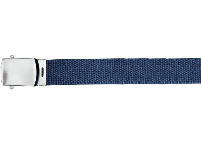 Ceinture tressee Bleue marine boucle argent 120 cm reglable