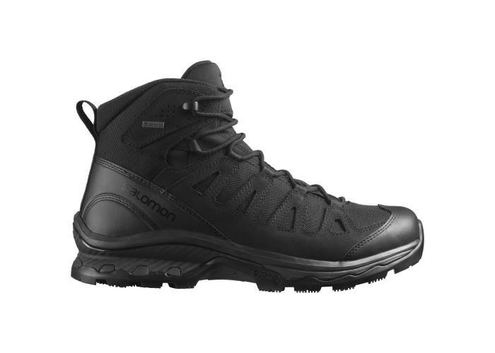 Salomon black hiking boots top