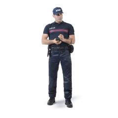 Polo bleu A.S.V.P manches courtes 50/50