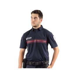 Polo Bleu A.S.V.P Dry-tec® manches courtes - M