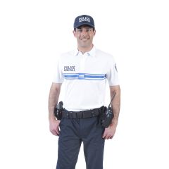 Polo Blanc Police Municipale Dry-tec manches courtes - M