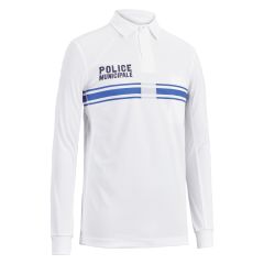 Polo blanc Police Municipale Dry-Tec® manches longues
