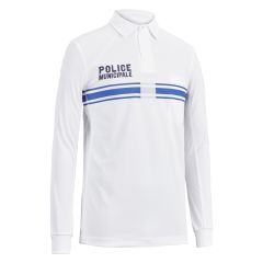 Polo Blanc Police Municipale Dry-tec® manches longues - L