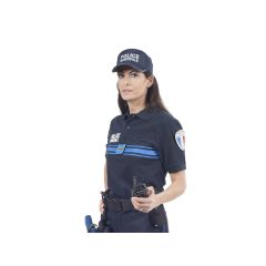 Polo bleu Police Municipale 50/50 manches courtes