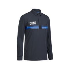 Polo bleu Police Municipale Dry-Tec® manches longues