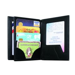 PORTE CARTE CUIR - 3 VOLETS 