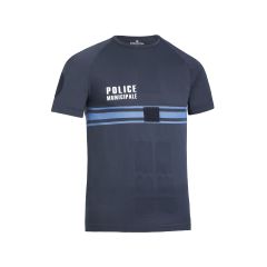 T-shirt bleu Police Municipale - Spécial gilet pare-balles - 2XS/XS