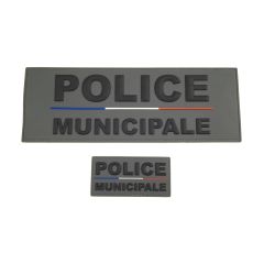 Flap PVC 3D Police Municipale - dos et devant