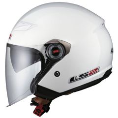 Casque moto jet LS2 Track - Blanc