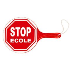 Raquette STOP Ecole 2 Faces Rouge/Blanc