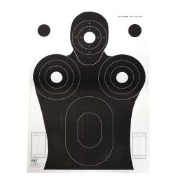 6 Cibles Métalliques Noires InTheTarget 62x42 Mm – Entraînement Tir – Réutilisables
